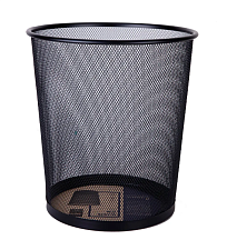 Корзина для бумаг 12л "Deli E9190" размер 270х290мм, металлическая, сетчатая, цвет черный