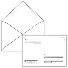 Конверт А-4 229х324 мм белый 100г/м2, "Кому-Куда", треугольный клапан, без клея