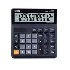 Калькулятор Deli 12 разряд. EM01420 139х131х30мм, бухгалтерский, настольный, цвет черный