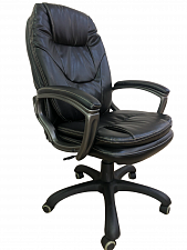 Кресло руководителя CH-868N Обивка - черная экокожа. Пластиковые серые подлокотники с мягкими накладками.Механизм Топ-ган. Нагрузка: до 120 кг.