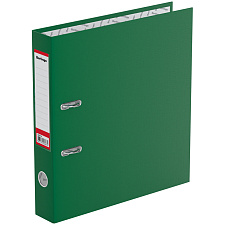 Папка-регистратор бумвинил  (70мм) зеленая с торцевым карманом