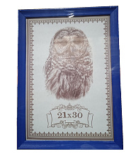 Рамка 21х30 дерево профиль 6 ширина 1,6см цвет Синий