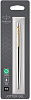 Ручка гелевая PARKER Jotter Core K694 Stainless Steel GT M, черный стержень. Корпус: нержавеющая сталь, цвет отделки: золотистый. Блистер.
