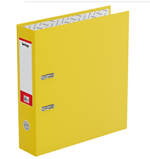 Папка-регистратор бумвинил  (70мм) желтая с торцевым карманом