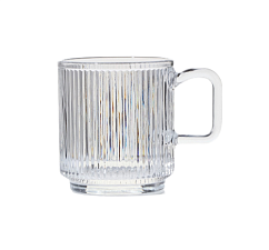 Кружка "Грани"  360 мл, материал: боросиликатное стекло. прозрачная