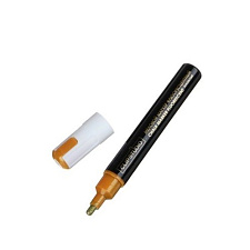 Маркер мелковый  CLIP STUDIO стираемый золотистый, 1мм, металлик