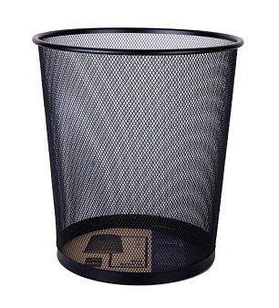 Корзина для бумаг 12л "Deli E9190" размер 270х290мм, металлическая, сетчатая, цвет черный