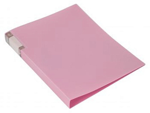 Папка пластиковая с пружинным механизмом "Бюрократ Gems GEM07PPIN", торцевой карман, цвет розовый аметист