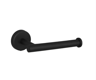 Держатель бытовых рулонов туалетной бумаги, металлический, цвет черный, размер 16.2х2.5х9.5 см