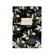 Тетрадь 40 листов А5 в клетку сшивка Bruno Visconti ПОДСНЕЖНИКИ обложка мелованный картон, матовая ламинация, покрытие Soft Touch, фольга золото