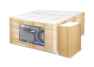 Полотенца бумажные Z-типа 2-х слойные 200 листов в упаковке, размер  24x20  Focus Smart Towel,  плотность 30 гр./м2,  12 шт/упак