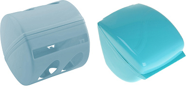 Держатель бытовых рулонов туалетной бумаги (закрытый), пластик,  цвет ассорти. Подходит для бытовой туалетной бумаги с втулкой и без.