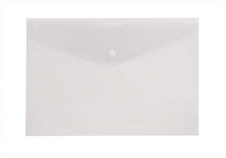 Папка с кнопкой пластиковая, А5, 150 мкр, цвет прозрачный бесцветный