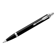 Ручка PARKER IM Metal Core K321 Black CT M арт. 1931665 синий стержень, корпус: латунь/лак/хром, подарочная упаковка