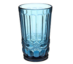 Набор: 6 стаканов «Ла-Манш» 350 мл, материал стекло, высота стакана: 13 см., цвет синий 