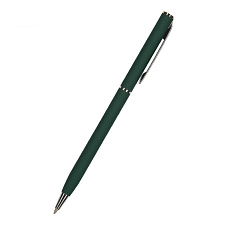 Ручка подарочная автоматическая PALERMO BrunoVisconti  0,7мм синяя, цвет корпуса зеленый, металлический корпус, покрытие Soft Touch