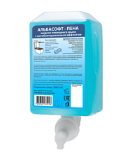 Мыло-пена жидкое 1 л KEMAN  "Альбасофт-Пена" анитбактериальное в картридже для диспенсера А4