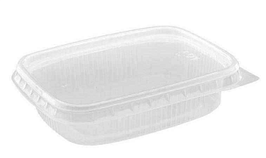 Контейнер одноразовый с крышкой 200 мл, прямоугольный, прозрачный, 100 шт/уп, размер 108х82х40 мм