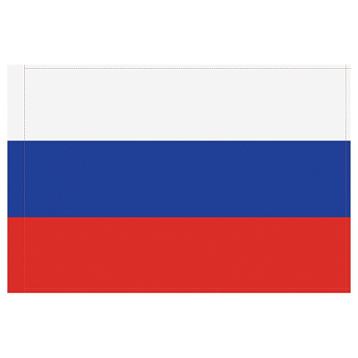 Флаг Российской Федерации, 130х90см, флажная сетка, печать на пробив. Крепление глухой карман 6см + снизу завязки