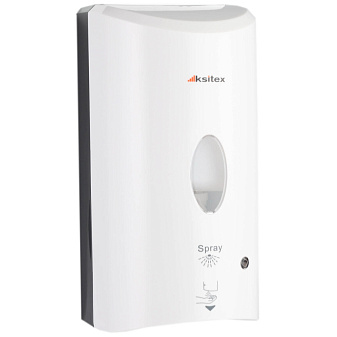 Дозатор ТОЛЬКО ДЛЯ ЖИДКИХ  ДЕЗИНФИЦИРУЮЩИХ СРЕДСТВ сенсорный 1,2 л  KSITEX ADD-7960W  пластмассовый, белый, окно, размеры: 260х125х132 мм