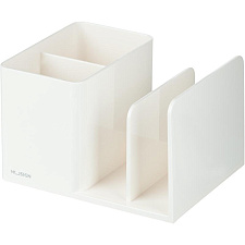 Подставка для канцелярских мелочей Deli Nusign ENS950-white, стакан квадратный, размер 120*155*96мм, пластик, цвет  белый