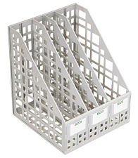 Вертикальный накопитель Стамм, 4 отдела, размеры 245х250х295мм, цвет серый