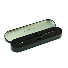 Футляр металлический для ручек BrunoVisconti, прямоугольный под ручку MONACO корпус черного цвета с поролоновым ложементом