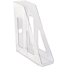 Вертикальный накопитель пластиковый Стамм "Актив" ширина 70 мм, цвет прозрачный бесцветный