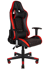 Кресло геймерское Lotus EVO экокожа, цвет черный/красный. Пластиковая крестовина.Механизм Топ-ган. Нагрузка до 120 кг.