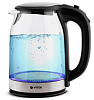 Чайник стекло Vitek VT-7095 объем 1,8 л, мощность 2200Вт, диск, подсветка, цвет черный