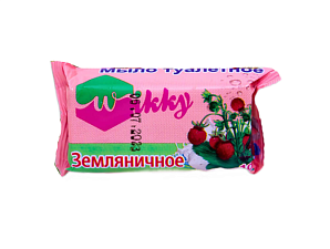 Мыло туалетное 100 гр "Wikky" Земляничное, упаковка - флоу-пак