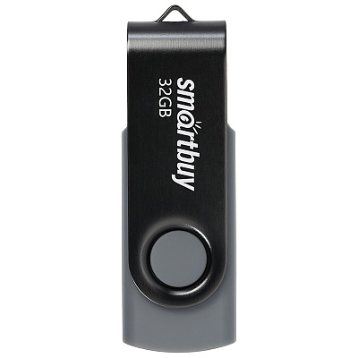 Флеш-носитель  32Gb USB2.0 Smart Buy "Twist", Flash Drive, серый,  предназначен для хранения и переноса цифровых данных. 