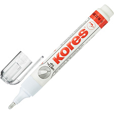 Корректирующий  карандаш (штрих) "KORES", объем 8 мл, на спиртовой основе, металлический наконечник 