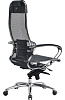 Кресло Samurai S-1.03, цвет черный. Хромированная крестовина. Синхромеханизм. Нагрузка до 120 кг. (ПОД ЗАКАЗ)