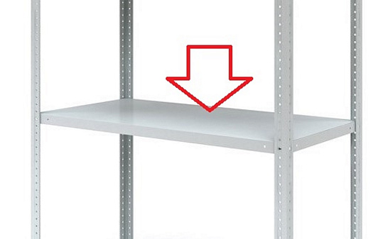 Полка стеллажа металлическая 1200х500мм Нагрузка: до 100 кг.