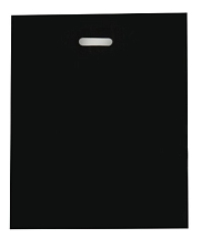 Пакет "Черный" полиэтиленовый с вырубной ручкой, 40 х 50 см, 30 мкм