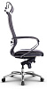 Кресло Samurai SL-2.04, Материал - сетчатая ткань/экокожа черная, спинка со съемным 3D подголовником. Хромированная крестовина. Синхромеханизм. Нагрузка до 120 кг.