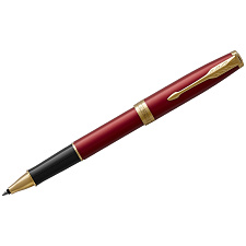 Роллер PARKER SONNET ESSENTIAL Т-539 LaqRed GT MBlue цвет - красный, синий стержень, корпус: нержавеющая сталь/лак/позолота 23К. подарочная упаковка