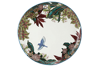 Блюдо круглое Maxwell & Williams "Воспоминание", размер 36 см, материал каменная керамика, цвет белый, бордовый, зелёный, синий