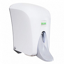 Дозатор для жидкого мыла 1 л "БС-6-М-MED" непрозрачный, белый, пластиковый, окно, размеры: 220х155х155мм. Можно использовать локтевое нажатие.