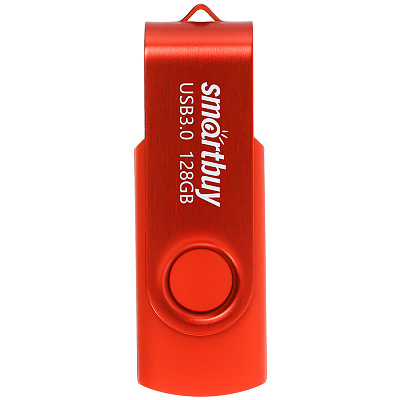 Флеш-носитель  128Gb USB 3.0, Smart Buy "Twist", Flash Drive, красный