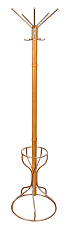 Вешалка напольная "Стелла - 2М" 10 крючков, держатель для зонтов, цвет бук. Высота 1910 мм. Диаметр основания 450 мм.