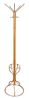 Вешалка напольная "Стелла - 2М" 10 крючков, держатель для зонтов, цвет бук. Высота 1910 мм. Диаметр основания 450 мм.