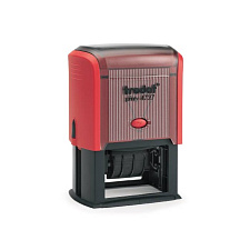 Датер TRODAT 4727 банковский (месяц цифрами, разделитель - точки) со свободным полем, 60х40 мм, высота шрифта даты 4 мм, цвет корпуса - красный, (сменная подушка 6/4927, 2-цветная - 6/4927/2)