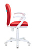 Кресло детское KD-W10AXSN/26-22 обивка -  красная ткань. Пластиковая крестовина. Пружинно-винтовой механизм. Нагрузка до 100 кг.