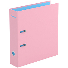 Папка - регистратор "Haze" корешок 80мм, покрытие бумвинил розовая внешняя сторона и голубая внутренняя, матовая ламинированная