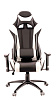 Кресло геймерское Everprof Lotus S6 экокожа цвет: черный/белый. Металлическая черная крестовина. Механизм Топ-Ган. Нагрузка до 120 кг.