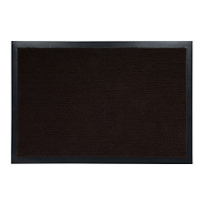 Коврик "TRIP" размер 60х90см, влаговпитывающий ворсовый двухполосный с бордюром ПВХ, ворс 100% полиэстер,  высота 5 мм, подложка 100% ПВХ, цвет коричневый