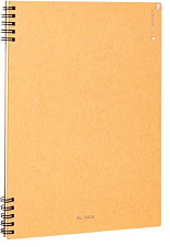 Тетрадь 60 листов А 5 в линию на спирали "Deli", размер 210х148 мм, обложка крафт картон, цвет желтый