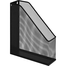 Вертикальный накопитель металлический, ширина 74 мм, размер 250x74x318мм, цвет черный